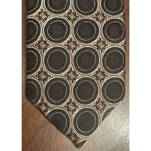 Van Maur By J.z Richards Black Hand Made 100% Silk Men’s Neck Tie Made In Usa - Picture 6 of 11